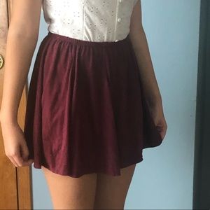 Burgundy Brandy Melville a-line mini skirt small